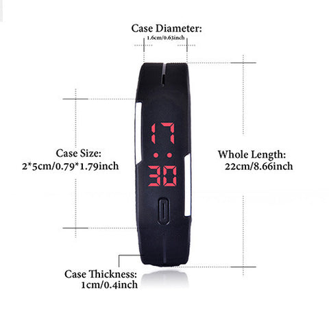 SESEDEN New Fashion LED Bracelet Digital Watches For Men&Ladies&Child Clock Womens Rubber Sports Wristwatch Saat