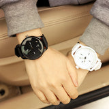 Original MILER Brand Soft Silicone Strap Jelly Quartz Watch Wristwatches for Women Ladies Lovers Black White