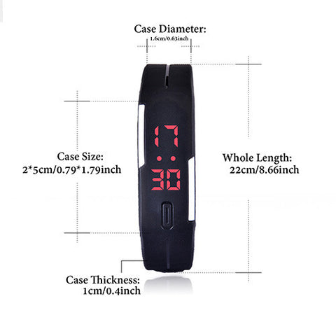 Reloj Led Digital Watch Touch Unisex Negro